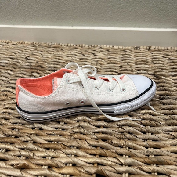 Converse Juniors shoes 4 Chuck Taylor double tongue all star OX‎ Hyper Orange - Picture 12 of 16